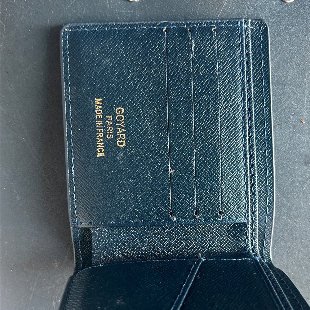 Goyard Navy and White Card Holder - Picture 2 of 4